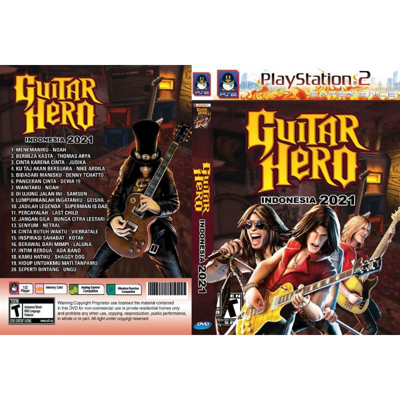 Kaset Ps2 guitar Hero Terbaru
