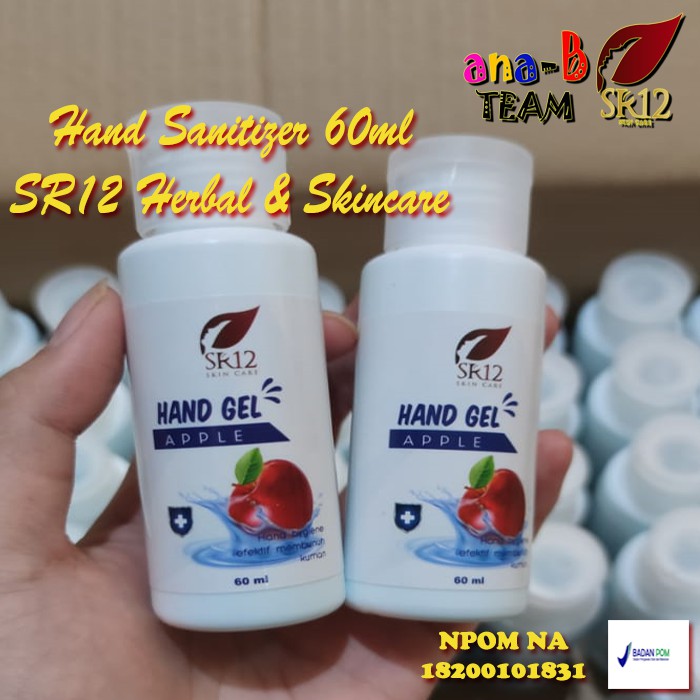 SR12 Hand Sanitizer Gel 60ml Ampuh Membunuh Bakteri ORIGINAL BPOM TOP