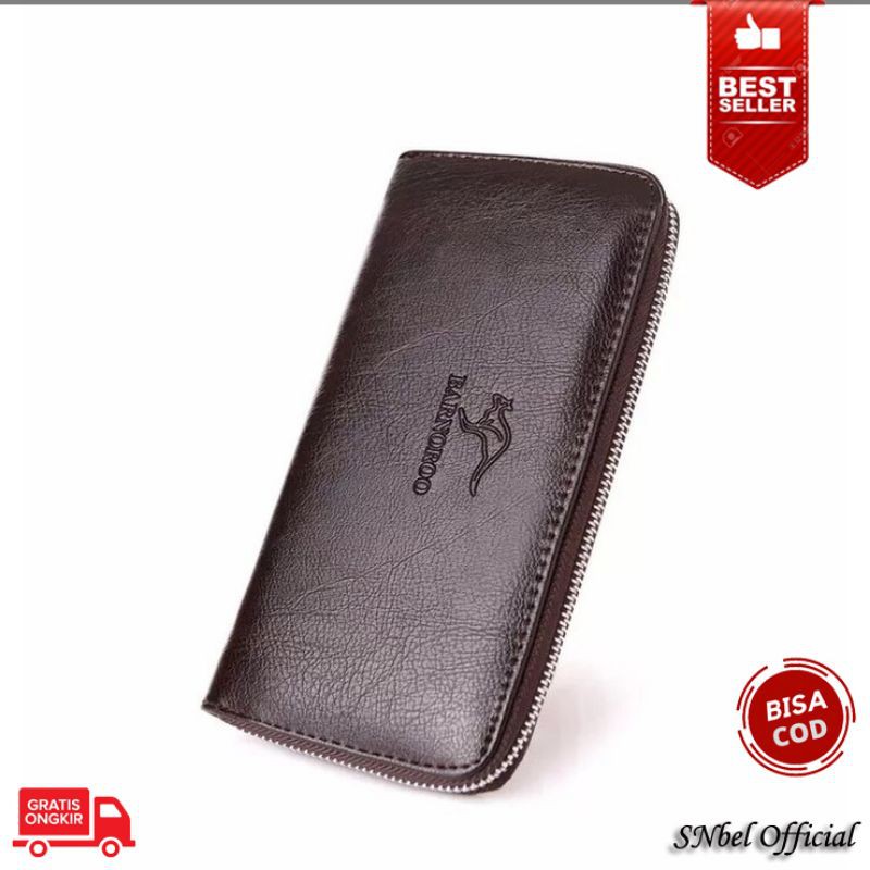 Dompet panjang resleting kulit import pria wanita cowok original murah BARNOROO