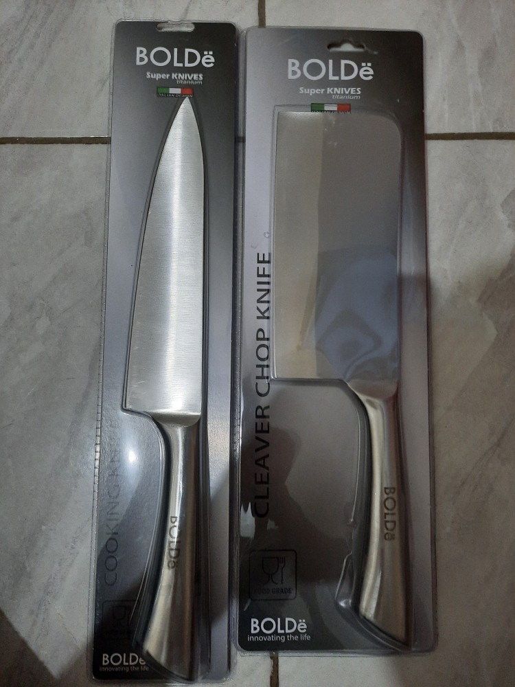 Knife Bolde Cooking Titanium ( Pisau Dapur Titanium )