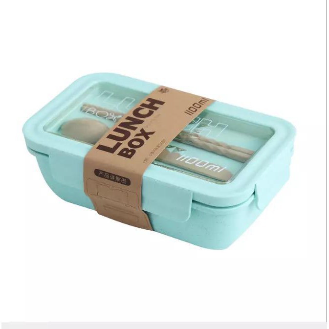 Kotak Makan BENTO GANDUM Lunch Box / Tempat Makan PORTABLE BPA Free 1100ml