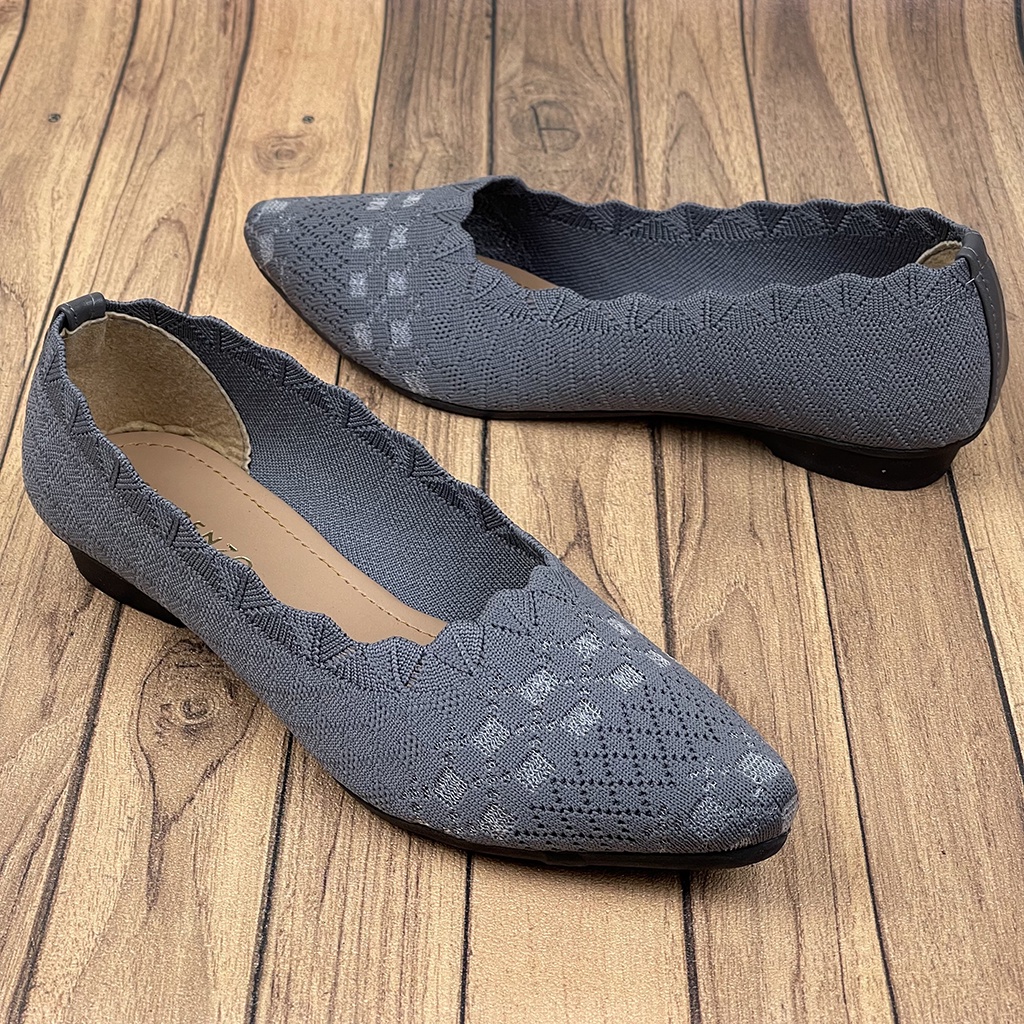 Sepatu Wanita Flatshoes Rajut Impor LC13 - CLARENZO