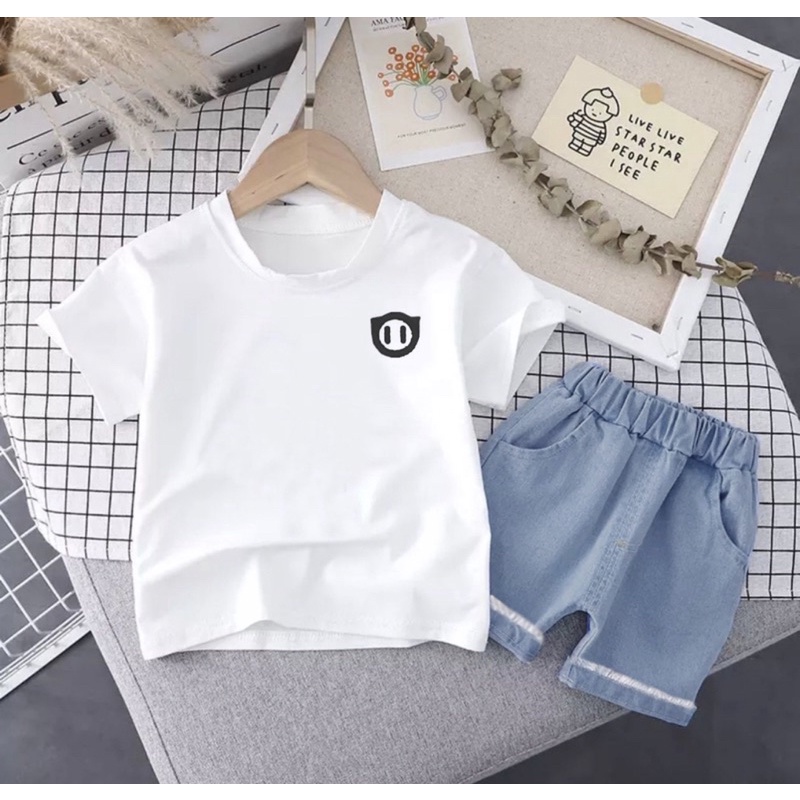 kaos anak baju setelan anak celana jeans 1-5 tahun ardan baju anak