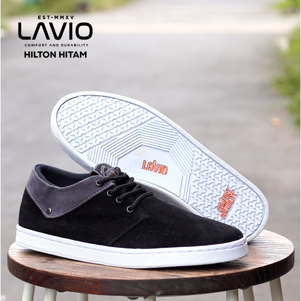 Sepatu Casual kantoran Pria Lavio Hilton Warna Hitam - Coklat - Nevy - Mocca-1
