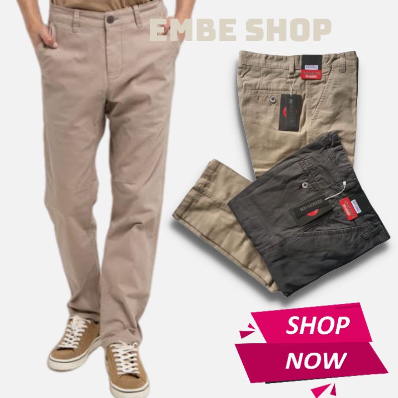 EMDERE-celana Bahan Chino Dicker/Celana Chino panjang Dicker