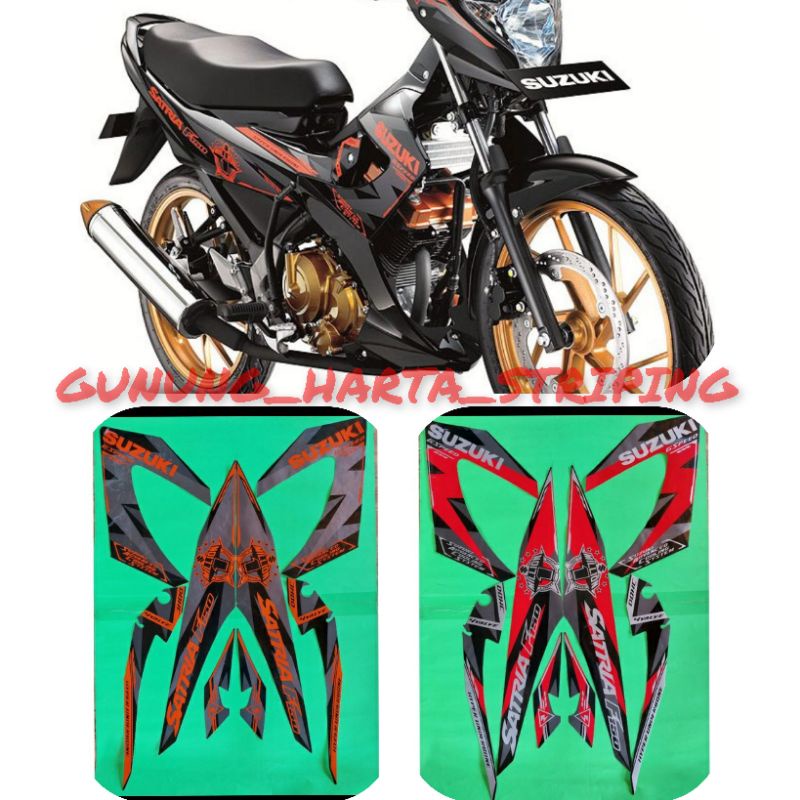 Striping Stiker Lis Body Motor Full Set Suzuki Satria Fu 1 Milion 2013 Standar Original