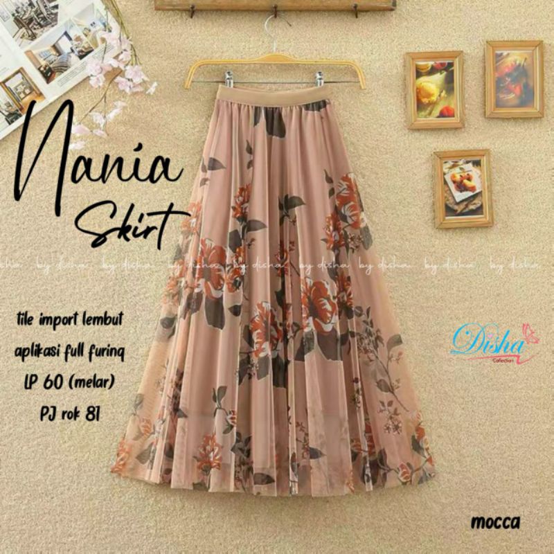 Rok Wanita Kekinian Rok Cantik Nania Skirt By Disha Rok Maxy Asli Cantik Best Seller Model Kekinian-1