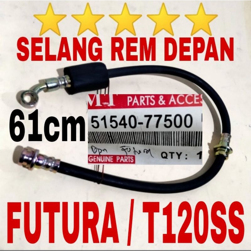 SELANG REM DEPAN KIRI / KANAN FUTURA / T120SS SLANG FLEKSIBEL BRAKE HOSE FRONT RH / LH MERK KMM ORIG