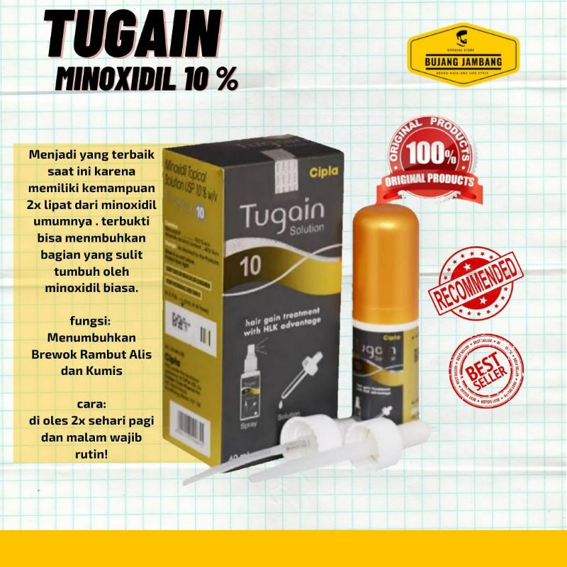 Tugain minoxidil 10% / Penumbuh brewok rambut ampuh dan cepat