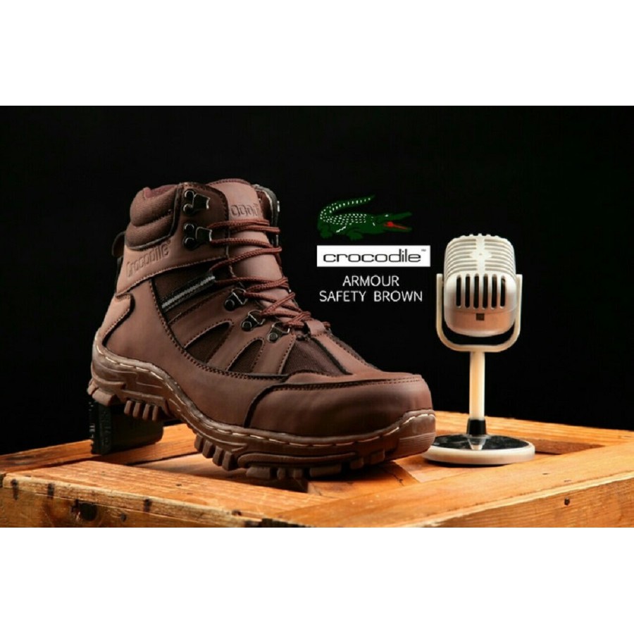 ( COD ) SEPATU SAFETY BOOTS CROCODILE ARMOR ADVENTURE TRACKING HIKING GUNUNG