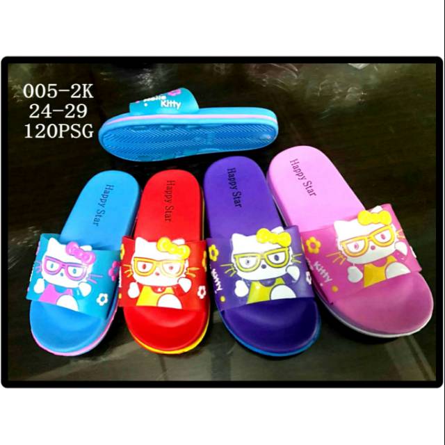 Sun HK GLASSES Sandal  Jelly Selop Anak  Hello kitty 