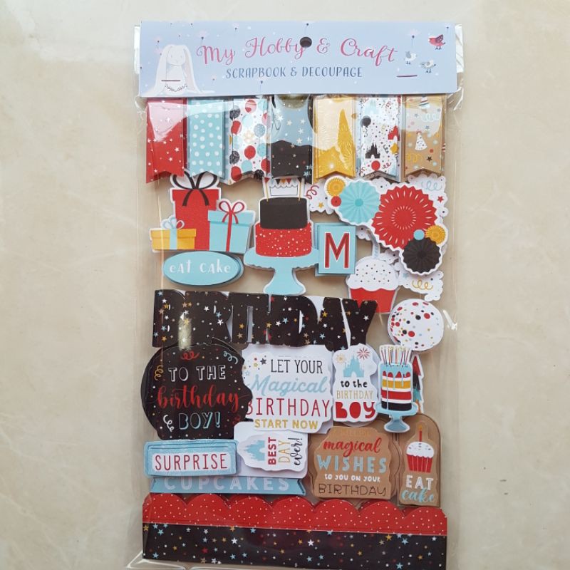 

Sticker 3d Scrapbook "Birthday Boy
