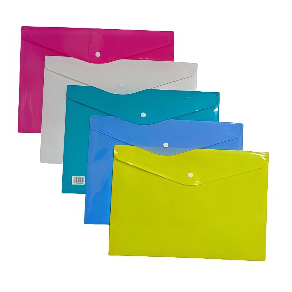

MAP KANCING DOCUMENT FILE BAG KING JIM 744GA E FOLIO / A4 WARNA DOFF SOLID COLOUR