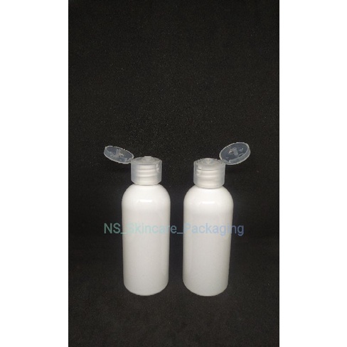 Botol fliptop 60ml putih tutup natural/bening