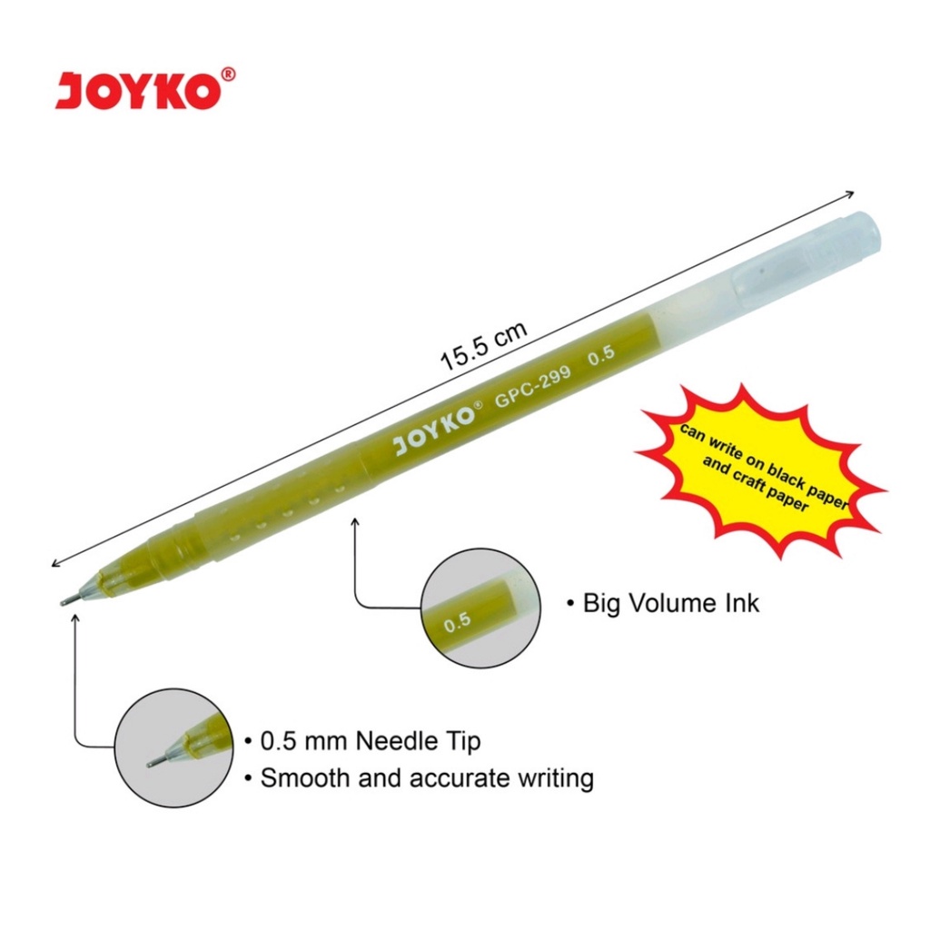 

JOYKO Color Gel Pen Pena Jel Warna Joyko GPC-299 Premium Color 1 Set 10 Warna 0.5mm Pulpen Warna