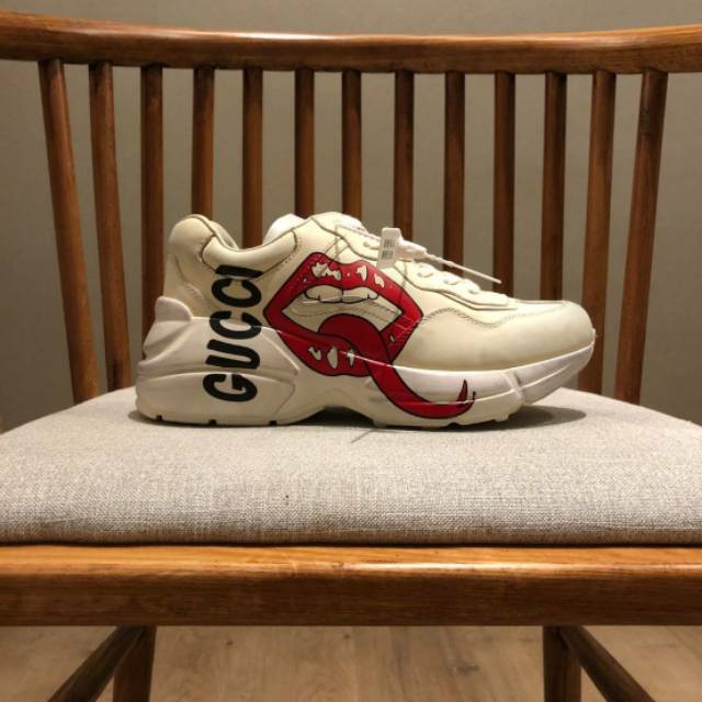 Gucci Rhyton Sneaker With Mouth Print For Woman Premium Quality