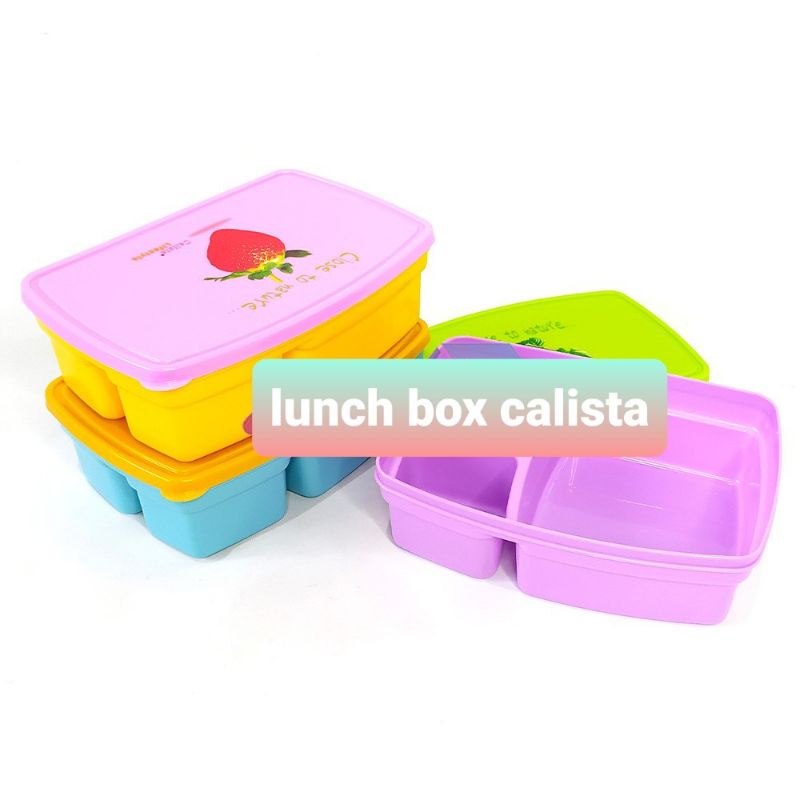 PALING MURAH lunch box calista sekat 3 tepak makan plastik LIMITED
