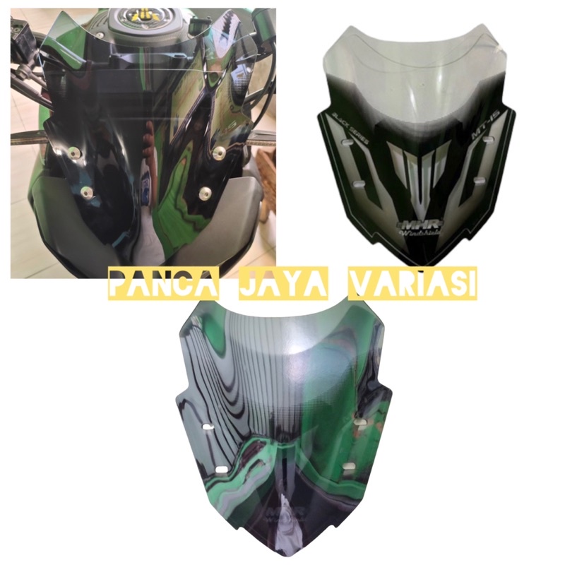 windshield all new yamaha mt15 visor mt15 flyscreen frontshield tameng front shield mt 15 mhr carbon Black Series