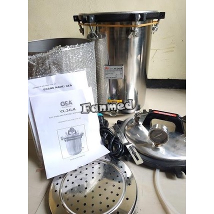 GEA YX-24LM Autoclave Sterilizer 24 Liter Stainless Steel Non Timer