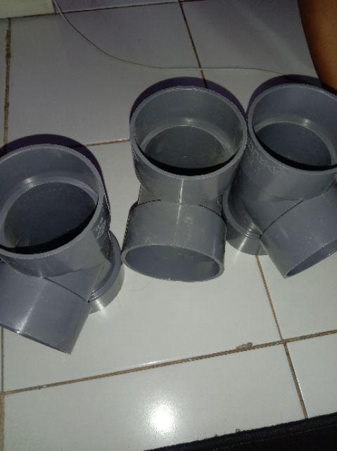 Tee D Pvc Pipa Pralon Air 3” Rucika