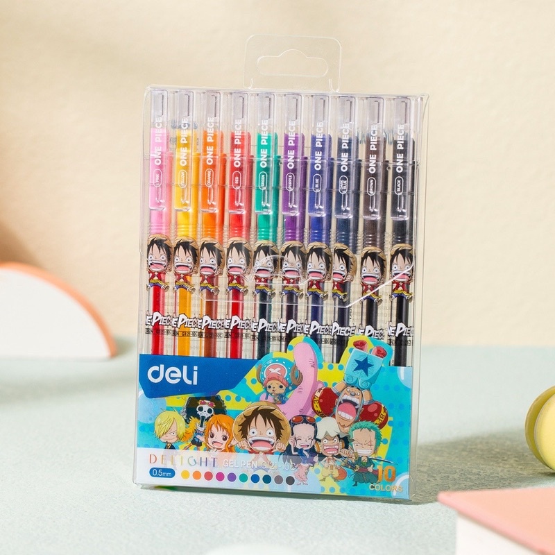 

Deli Color Gel Pen / Pulpen Gel Warna 0.5mm 10 Warna One Piece Penulisan Halus CG121-10C
