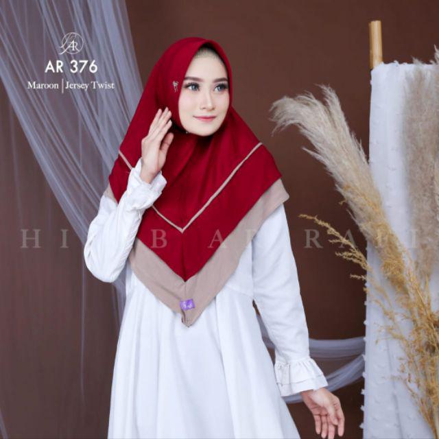 Hijab Ar Rafi AR 376 hijab instan new ar rival  original | INAYAHHIJAB-Maroon
