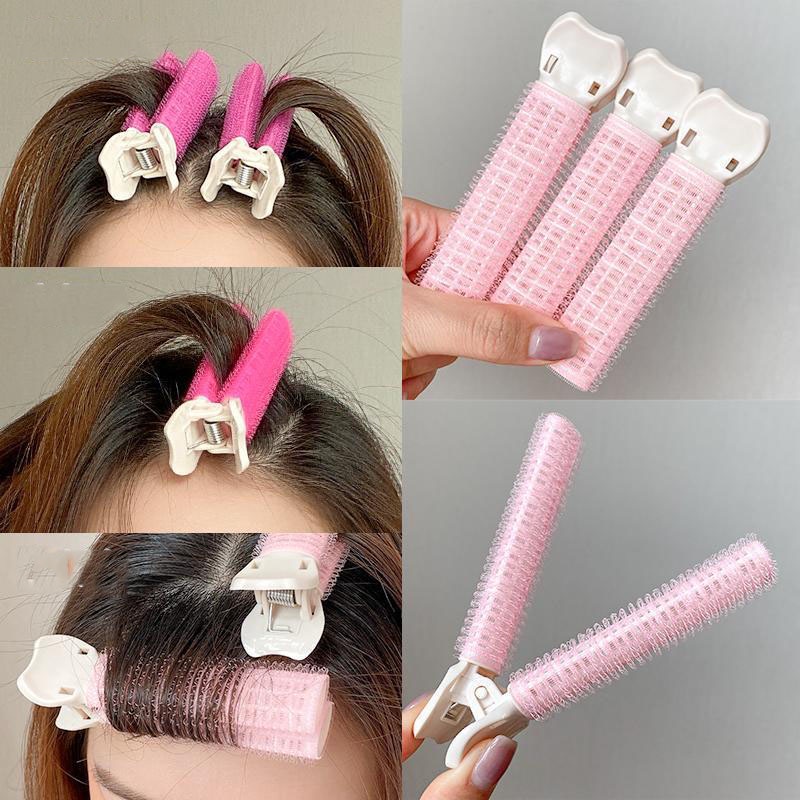 Fluffy Clip Lazy Curly Hair Fluffy Hair Warna Solid Simple Clip Hair Top Curly Rambut Poni Tetap Hair Clip