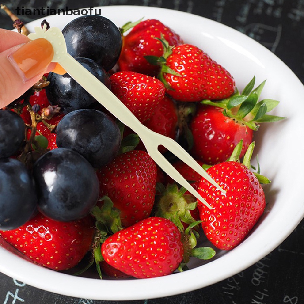 30 Pcs Garpu Buah Dessert Kue Snack Untuk Anak