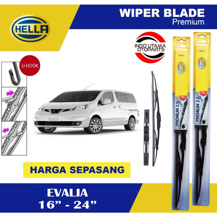 Wiper Blade Mobil Evalia HELLA Premium 2.0 (16-24)