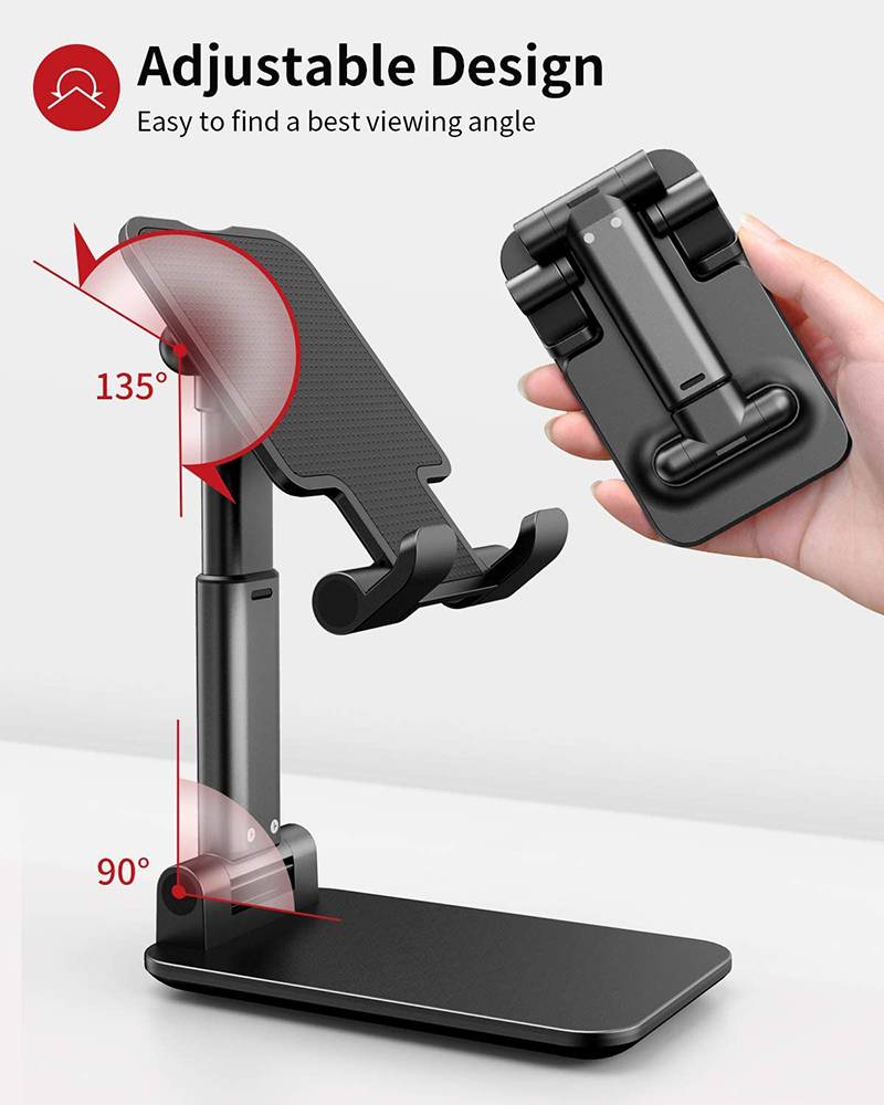 Stand Holder Hp / Tablet Bahan Metal Bisa Dilipat Untuk Iphone / Ipad / Xiaomi / Huawei