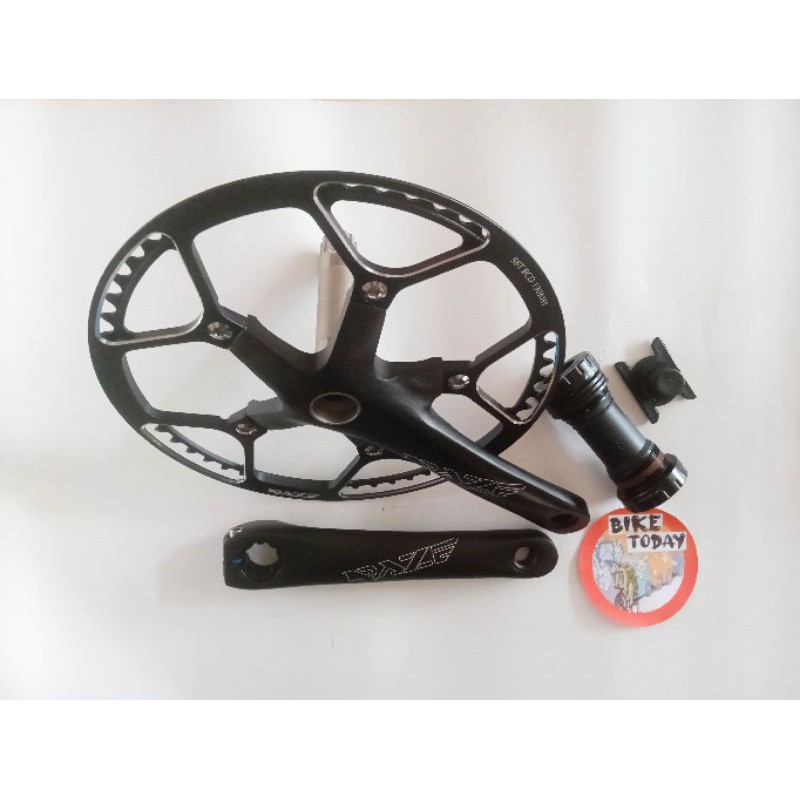 Crank Alloy Single Speed Sepeda Lipat Raze Pro 56T HT2 Hitam
