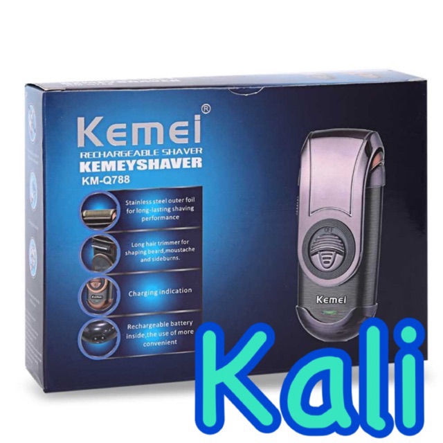 Kemei KM - Q788 Portable Electric Rechargeable Reciprocating Shaver Travel Use Safe Razor for Man