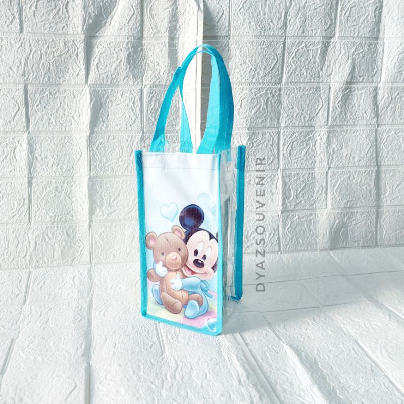 

tas Tumblr tas mika botol tas tempat minum tas souvernir tas kado unik tas parcel tas hampers tas custom tas birthday anak tas Mickey mouse