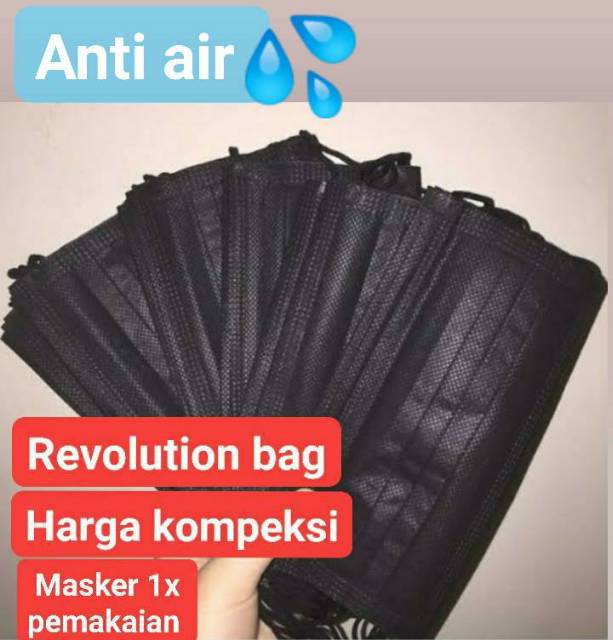 Masker mirip sensi isi 12pcs bahan sponbound 75grm tahan air