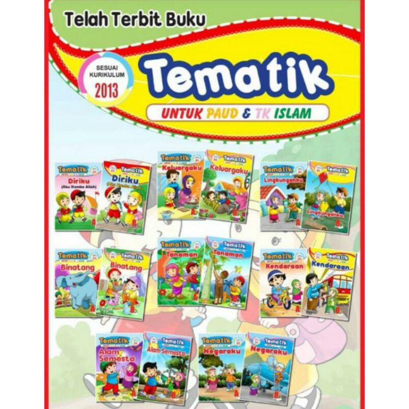 buku paket tematik TK islam/paud/RA