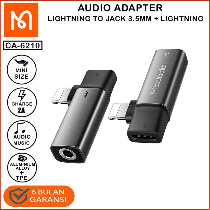 Mcdodo Ca-6340 Converter Splitter Iphone To Jack Termurah