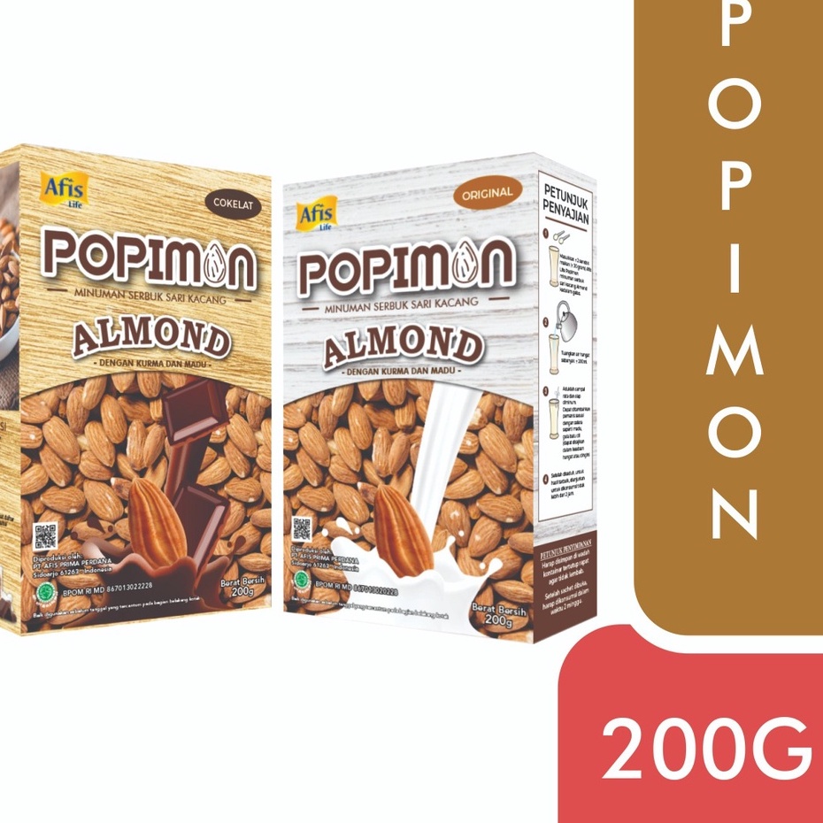 Afis Life POPIMON Sari Bubuk Almond