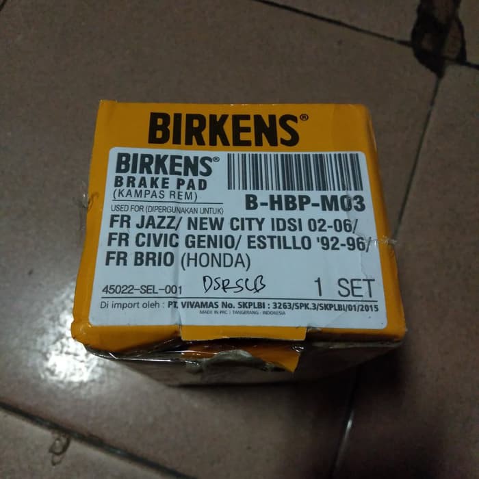 kampas rem depan civic genio