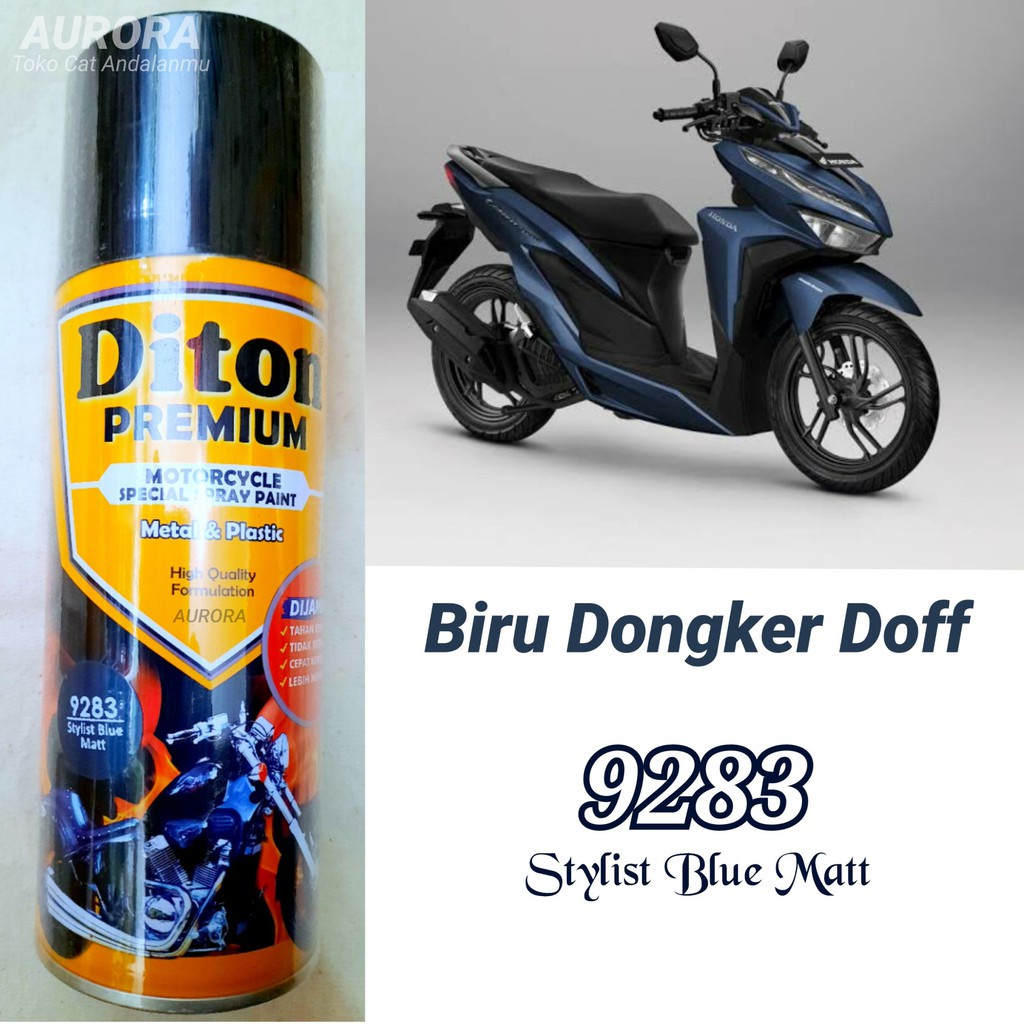 Pilox Diton Premium Biru Dongker Dop 9283 Stylist Blue Matt Biru Gelap Doff Flat Dov Dof Matte