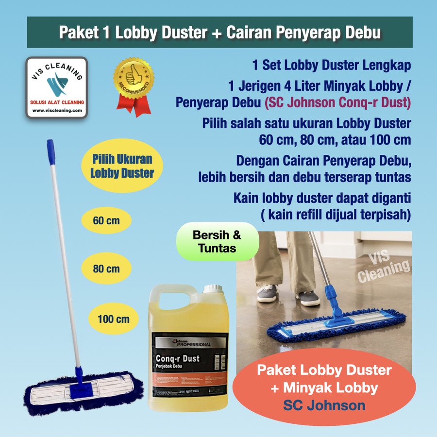 Paket Lobby Duster + Minyak Lobby (Dust Cleaner SC Johnson Conq-R )