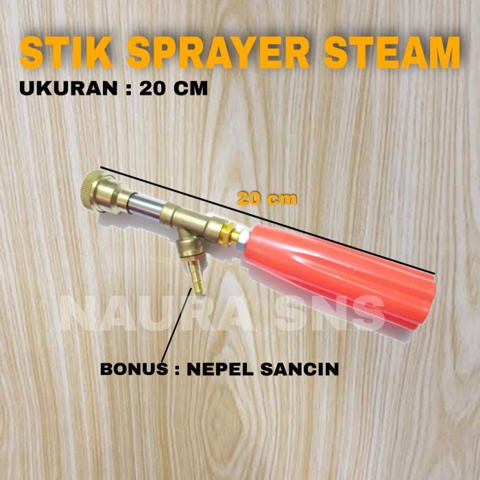 Stik Sprayer Steam Gun Sprayer Cuci Motor Steam Mobil Bonus Nepel Sancin