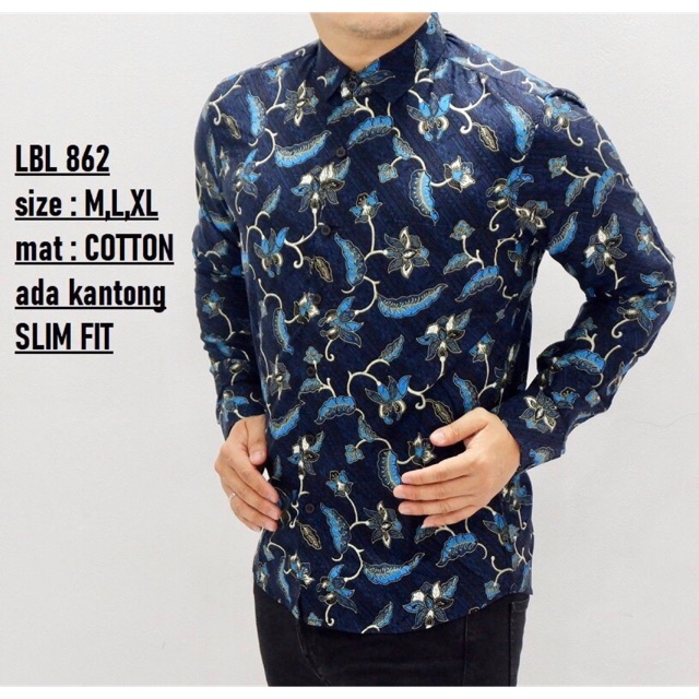 Kemeja Batik LuigiBatani Slimfit LBL 862