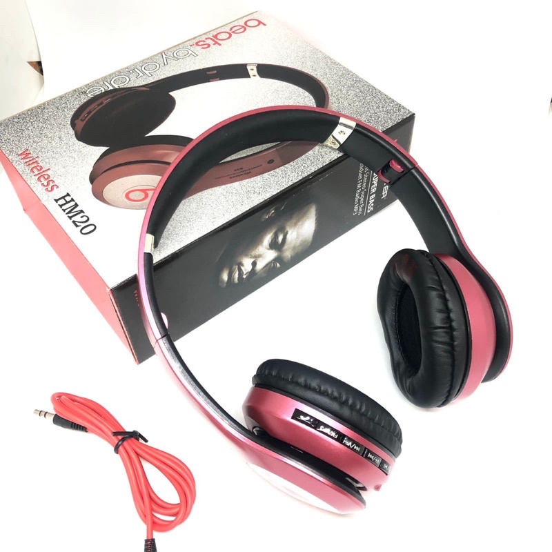 Ready Stok Headset earphone handsfree bluetooth wirelles hm20 super bass