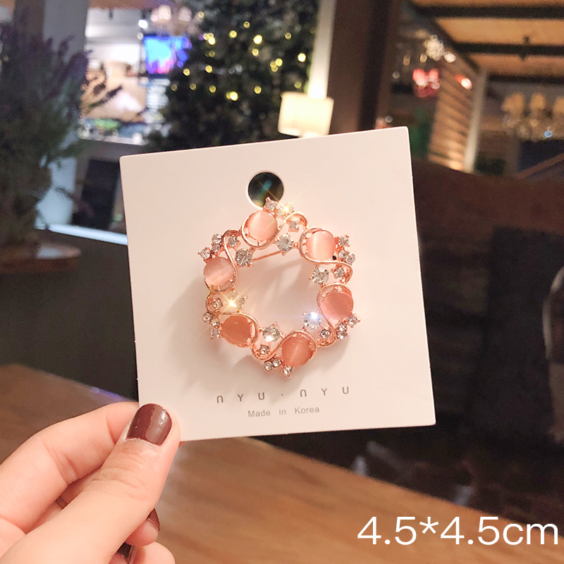 Pink Empress Lucu Korea Mutiara Bros Kepribadian Wanita High-end Korsase Pakaian Tetap Pin Aksesoris Hadiah-08#