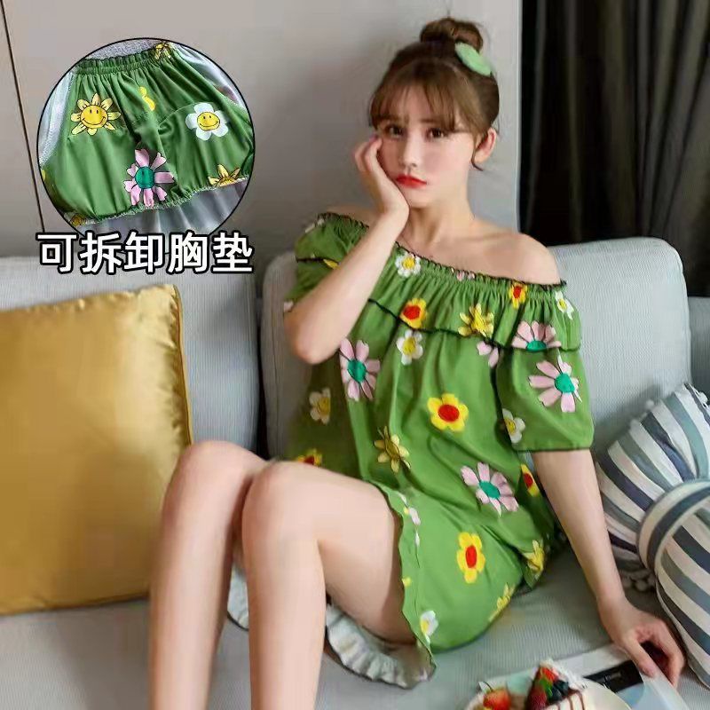 Oneset Baju tidur wanita sexy sabrina / Piyama hotpant Sexy rumbai import / Baju tidur Sexy