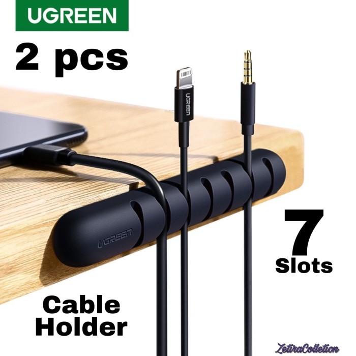 

Holder | Cable Organizer Ugreen 2Pcs Pack 7 Slots Cable Management Clip System