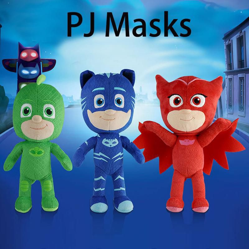 22CM Boneka PJ Masks Gekko Catboy Owlette Romeo Plush Doll Toys Stuffed Soft Kid Gift