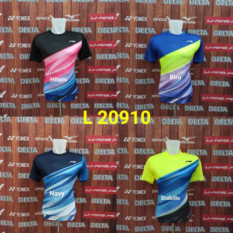 LI-NING 20910 BAJU KAOS JERSEY PAKAIAN OLAHRAGA BADMINTON BULUTANGKIS IMPORT