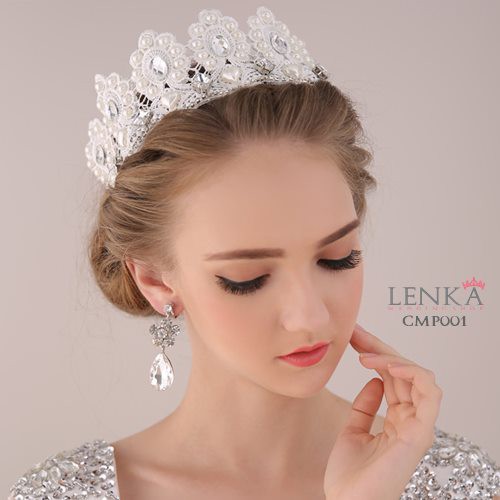 [STOK TERBATAS] MAHKOTA TIARA PENGANTIN HEADPIECE PESTA PERNIKAHAN CMP001