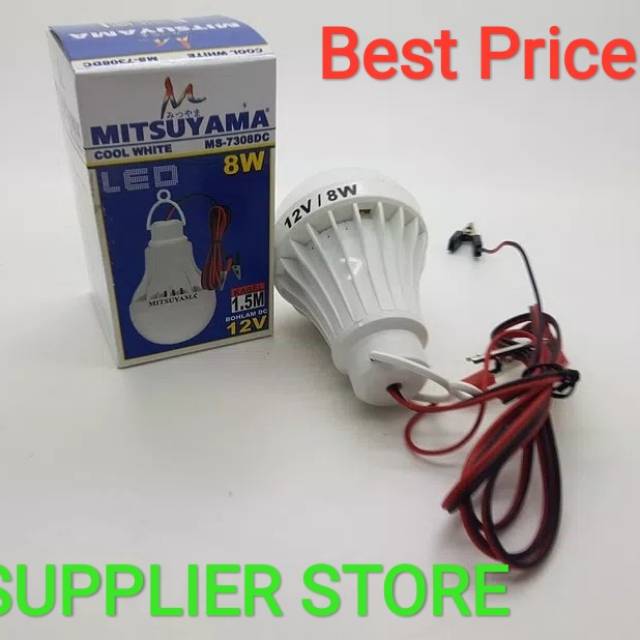 Lampu aki 15 Watt Mitsuyama lampu aki lampu Emergency aki DC